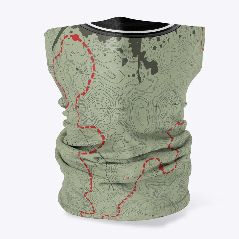 Twisty-Road Map Neck Gaiter